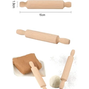 Ahşap Merdane Seramik Hamuru Başlangıç Seti Mini Merdane