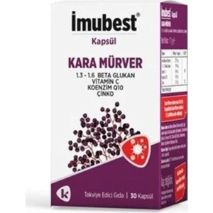 İmubest Beta Glukan Kara Mürver 30 Kapsül