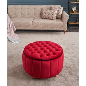 Jasmin Puf - Kırmızı