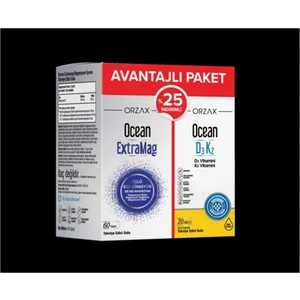 Extramag 60 Tablet + Ocean D3 K2 20 ml %25  Kofre 8697595874011