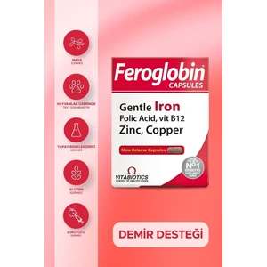 Demir(Gentle Iron),Vitamin B12,Folik Asit,Çinko,Bakır İçeren Takviye Edici Gıda 30 Kapsül 5021265251063
