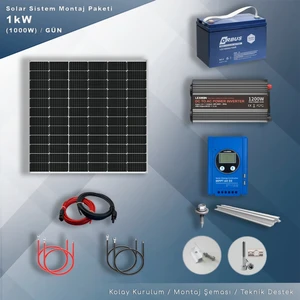 MATECH 1 kW Solar Paket Sistem (1000W/Gün)