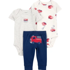 Layette Erkek Bebek Alt Üst Set 3lü Set