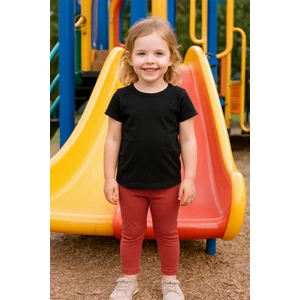 Kız Bebek Tayt Düz Renk Likralı Kumaş Esnek