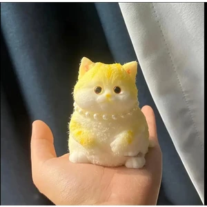Kedi Taba Sukuşi - Squishy Kedi- Tüylü Kedi - Oyuncak  Tabakedi, One Size