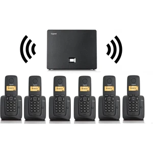 6 Dahili Dect Telsiz Kablosuz Telefon Santrali Siyah