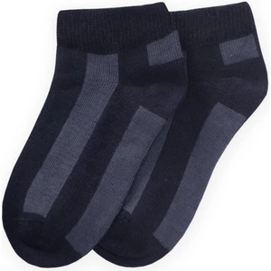 Kalın Çizgili Çocuk Patik Çorabı 5-12 Yaş Lacivert-Indigo