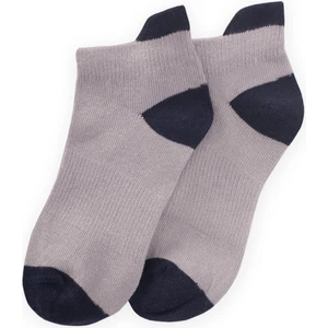 Zemini ve Burnu Toprak Rekli Çocuk Patik Çorap 5-12- Gri-Lacivert