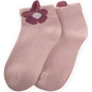 Üç Boyutlu Çocuk Patik Çorabı 5-12 Yaş Pudra