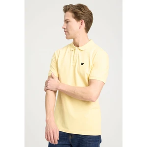 Erkek Regular Fit Polo Sarı Erkek Kısa Kol T-Shirt