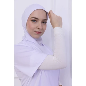 Likralı Penye Kolluk Ekru - Pratik Kadın Tesettür Düz Namaz Kolluğu 1 Çift 40CM Viskon Hijab