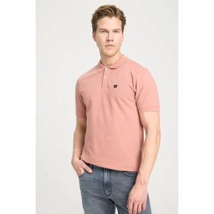 Erkek Regular Fit Polo Pembe Erkek Kısa Kol T-Shirt