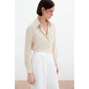 Saten Gömlek - Bej