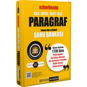 Pegem Akademi Yayıncılık KPSS ALES DGS Ezberbozan Paragraf Soru Bankası