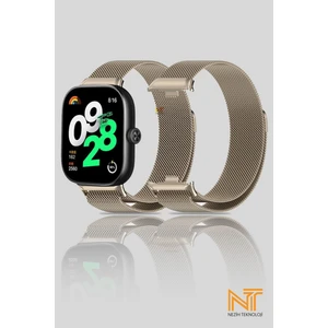 Xiaomi Redmi Watch 4 / Redmi Watch 5 Uyumlu Milanes Hasır Örgü Metal Kordon