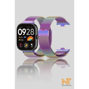 Xiaomi Redmi Watch 4 / Redmi Watch 5 Uyumlu Milanes Hasır Örgü Metal Kordon