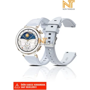 Huawei Watch Gt4 / Gt5 / Gt6 41mm / Gt5 Pro 42mm Uyumlu Silikon Kordon 18mm