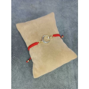 Altın Renk Ay Yıldızlı Makrome Örgü Bileklik