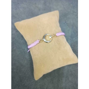 Altın Renk Ay Yıldızlı Makrome Örgü Bileklik