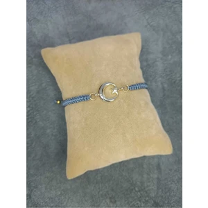 Altın Renk Ay Yıldızlı Makrome Örgü Bileklik