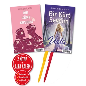 Alfa Kalem+ Dilek Bilgiç Esen 2 Kitap (Bir Kürt Sevdim+Bir Kürt Sevdim-Veda) Roman Yeni Müptela