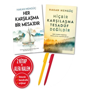 Alfa Kalem+Hakan Mengüç 2 Kitap (Her Karşılaşma Bir Mesajdır+Hiçbir Karşılaşma Tesadüf Değildir)Yeni
