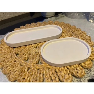 2’li Beton Tepsi Seti – Modern & Minimalist Tasarım