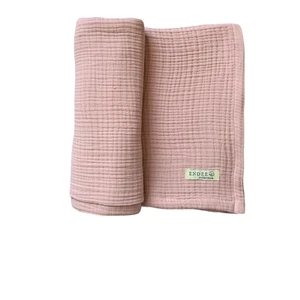 Endee Collection Pembe Müslin 4 Kat Battaniye