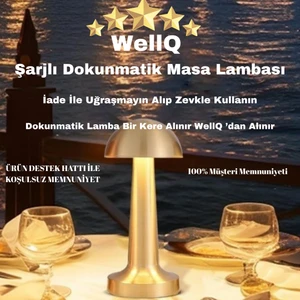 Wellq Şarjlı Dokunmatik Masa Lambası (Gold)