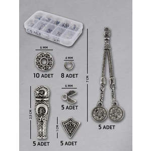 5 Adet Çiftli Tuğra Püskül Seti - Doğal Taş | Epoksi Tesbih ve Takı Yapımı Için Şık ve Dayanıklı Seçim