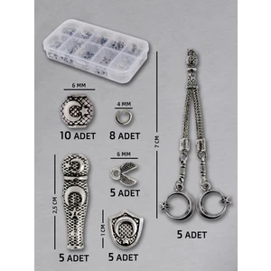 5 Adet Çiftli Ayyıldız Püskül Seti - Doğal Taş | Epoksi Tesbih ve Takı Yapımı Için Şık ve Dayanıklı Seçim