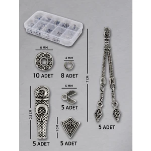 5 Adet Çiftli Baklava Püskül Seti - Doğal Taş | Epoksi Tesbih ve Takı Yapımı Için Şık ve Dayanıklı Seçim