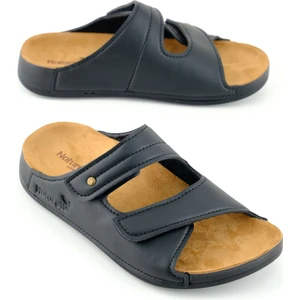 Naturela Kadın Yazlık Suni Deri Iki Cırt Cırtlı Kemer Ayarlanabilir Comfort Taban Günlük Terlik