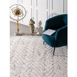 Rio Iskandinav Salon Halısı Mutfak Halısı  Yolluk Bukle Dokuma Halı Tozumaz Açık Bej Somon Dekoratif Halı Rıo-03