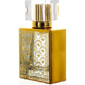 Hediyelik Doldurulabilir Cam Parfüm Şişesi 50 ml Gold Desenli