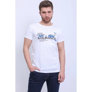 Unisex Bisiklet Yaka Baskılı T-Shirt