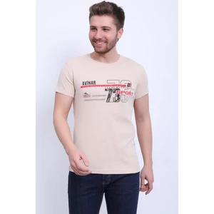 Unisex Bisiklet Yaka Baskılı T-Shirt