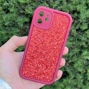 iPhone 12 Kılıf Taşlı Işıltılı Darbe Önleyici Silikon Kapak