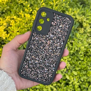 Samsung Galaxy A15 Kılıf Taşlı Işıltılı Darbe Önleyici Silikon
