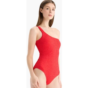 Regular Fit Gofre Dokulu Tek Omuz Mayo-Fall in Love E2575AX25SM