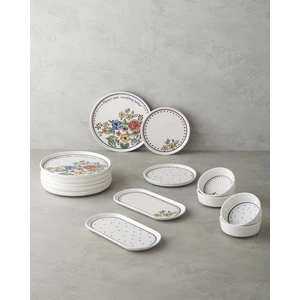 Linea Seramik Kahvaltı Takımı 14 Parça 6 Kişilik Renkli