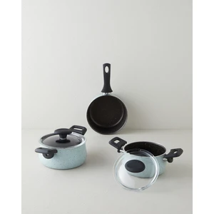 Pretty Premium 5 Parça Mini Tencere Seti 14-16-16 cm Yeşil