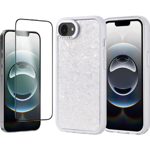 Apple iPhone 16E Kılıf Taşlı Tasarımlı Zore Kapi Kapak + Temperli Cam Ekran Koruyucu