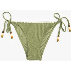 Kroşe Detaylı Boncuklu Yanları Ipli Bikini Altı