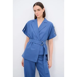 Love My Body Kemerli Asimetrik Yelek