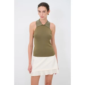 Taş Detaylı Triko Bluz