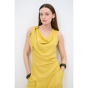 Love My Body Degaje Yaka Kolsuz Bluz