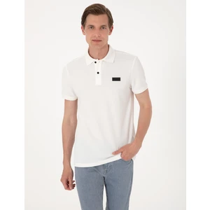 Pierre Cardin Erkek Beyaz Slim Fit Örme Dokulu Polo Yaka Tişört 50309959-VR013