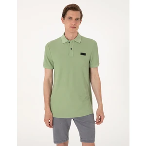 Pierre Cardin Erkek Çağla Yeşili Slim Fit Örme Dokulu Polo Yaka Tişört 50309959-VR016