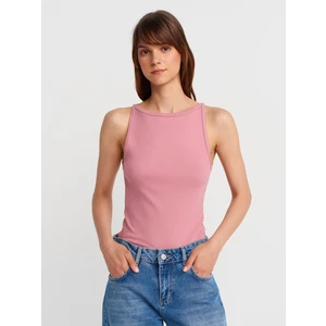 21048 Halter Yaka Top-Gül